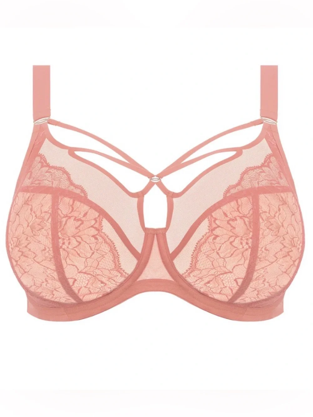 Elomi Brianna Plunge Bra in Dusty Pink US 34J - Picture 2 of 4